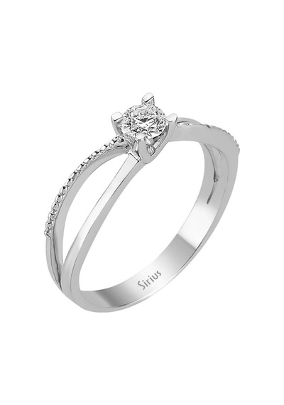 Sirius E Renk 0,26 Karat Pırlanta Tektaş Yüzük 0804R0112