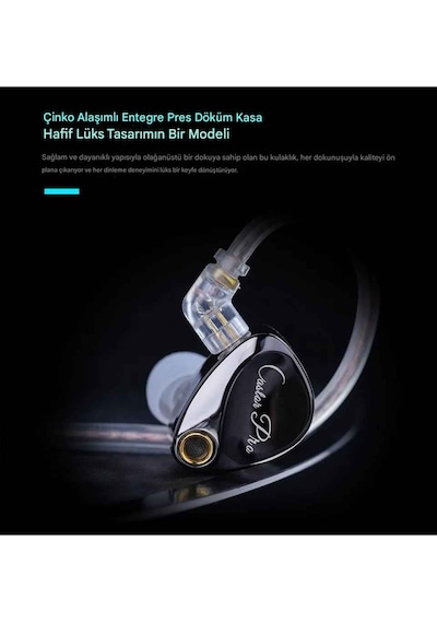 Kz Castor Pro Bass Versiyon 2dd Iem Kulak Içi Kulaklık Mikrofonlu Castor Pro