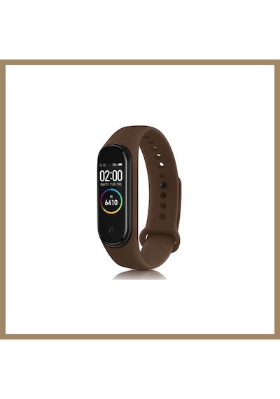 Kahveci.store Mi Band 4 Uyumlu Klasik Kordon - Kahverengi 22