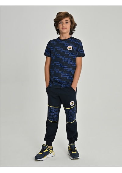 Fenerbahçe Lacivert Tribün Fb 1907 Pattern Çocuk Tek Alt Fb Laci Yeni