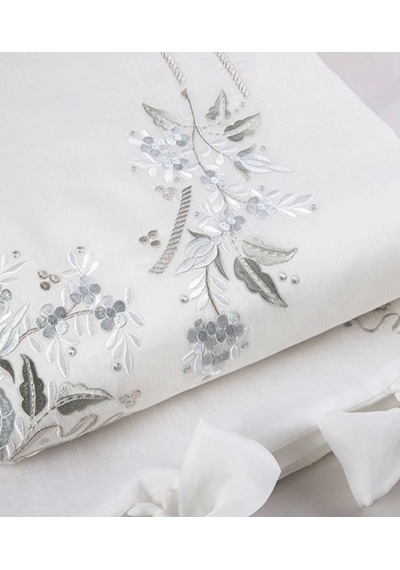 Flower Garden İpek Seccade - Beyaz