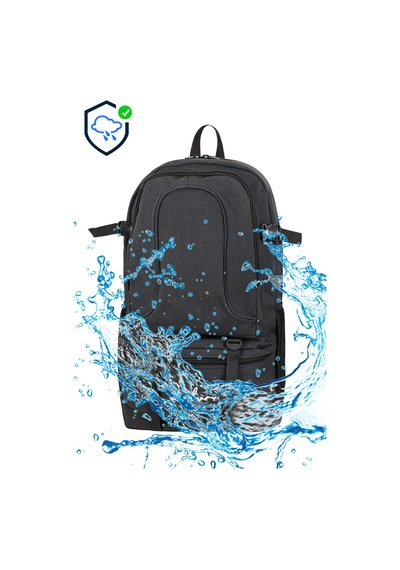 Galb Leather Seyahat Gunluk Outdoor Bel Ve Omuz Destekli Cift Suluklu Laptop Bolmeli Dagci Sirt Cantasi Antrasit