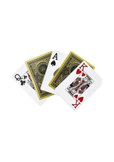 Gold Jumbo Plastik Su Geçirmez Jumbo Blackjack İskambil Oyun Kağıdı Cin885sr