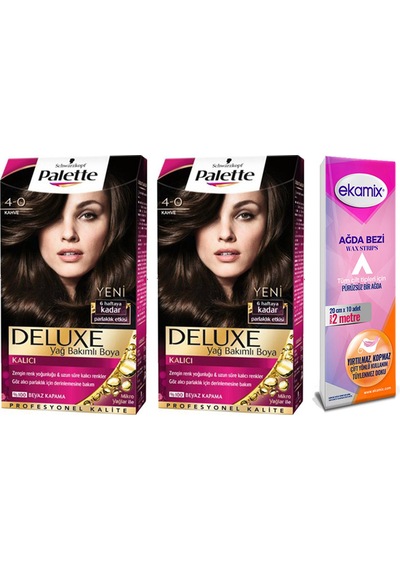 Palette Deluxe Set Saç Boyası 4 - 0 Kahve 2 Adet