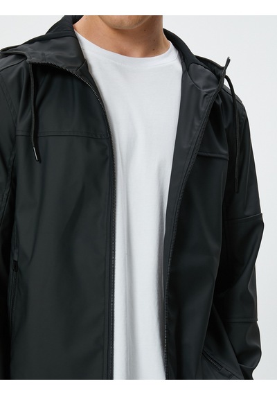 Koton Mevsimlik Ceket Slim Fit Fermuarlı Siyah 5wam20065hw Siyah