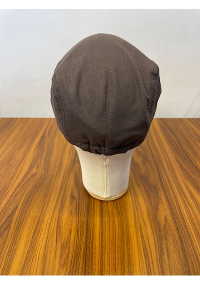 Hamze Peaky Blinders Tommy Shelby Spor Model Keten Kasket Şapka Kahverengi