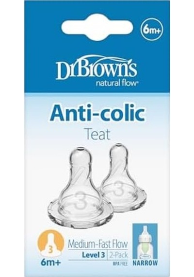3. Seviye Dar Ağız Silikon Biberon Emziği, İkili Paket