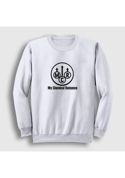 Presmono Unisex Mcr My Chemical Romance Sweatshirt Beyaz