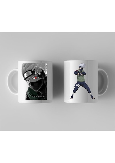 Anime Naruto Kakashi Hatake Action Tasarımlı Bardak Siyah