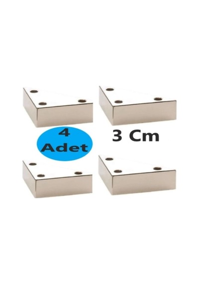 Solon 4 Adet Üçgen, Masa, Dolap Piramit Mobilya Ayağı 3 Cm Beyaz Sku: Zeusstka1d446dc03 1 Adet Gümüşi