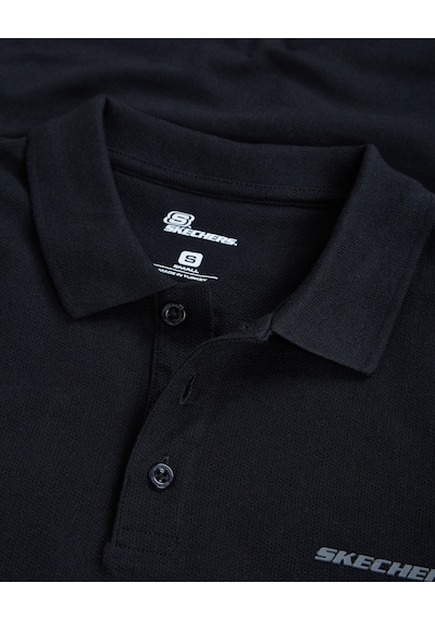 Skechers Polo M Short Sleeve Polo Erkek Siyah Polo Yaka Tshirt S211800-001