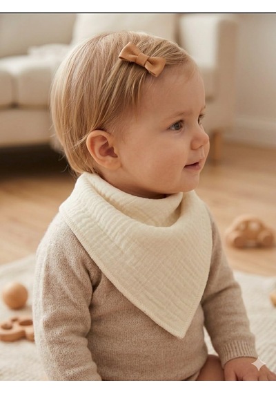 Enhitbaby 5 Adet Sıvı Geçirmez Müslin Fular Önlük Set,%100 Pamuk, Yıkanabilir Çok Renkli