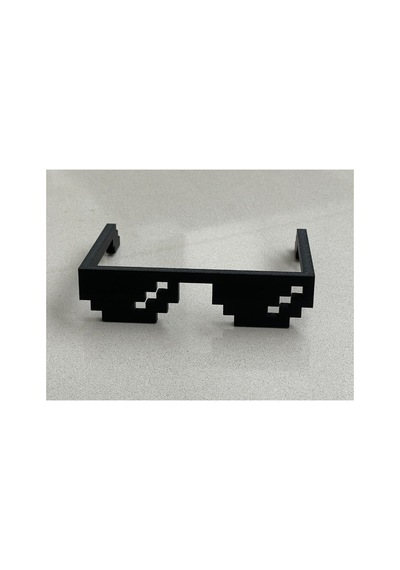 Minecraft Pixel 3d Baskı Deal With It Gözlük Siyah Oyuncak Diğer