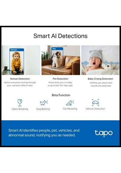 Tp-lınk Tapo Tc72 C220 , 2k Qhd 4,0mpix, İç Mekan Wifi, 9mt. Gece Görüşü, 360 Dönüş, İki Yönlü Ses