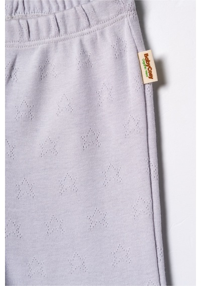 Babycosy Organic Wear %100 Organik Pamuk,2 Li Bebek Patikli Alt,pijama Seti Yıldız Detaylı,bebek Ve Yenidoğan Serisi Gri