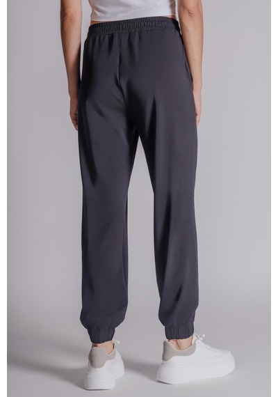 Braccas Kadın Yandan Cepli Beli Ve Paçası Lastikli Relaxed Fit Jogger Pantolon Lacivert Lacivert