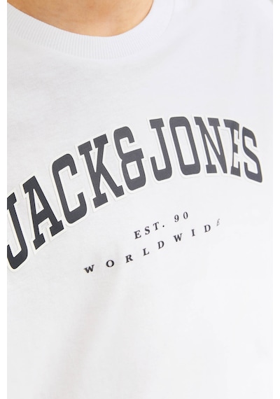 Jack & Jones Jjecaleb Varsıty Tee Ss O Beyaz Erkek Çocuk Kısa Kol T-shirt Beyaz