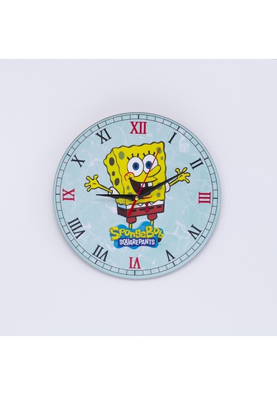 Deep Craft Dekoratif Ahşap Duvar Saati Salon,çocuk Odası Saati - Spongebob Sarı