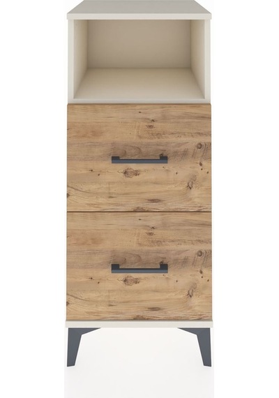 Hyperion Komodin Tek Raflı 2 Çekmeceli 44x44x106 Aytaşı-çam Aytaşı