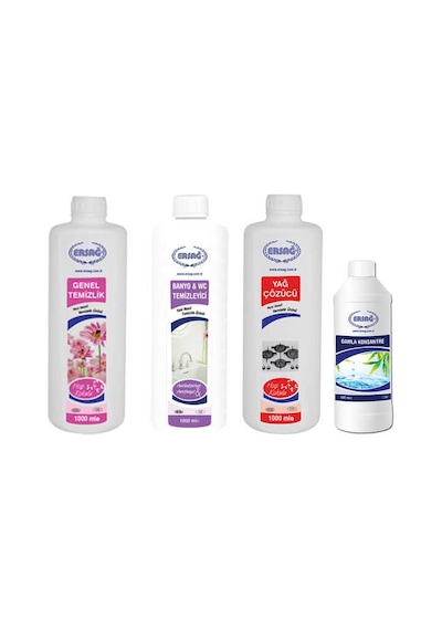 Ersağ Genel Temizlik + Banyo & WC Temizleyici + Yağ Çöz + Damla