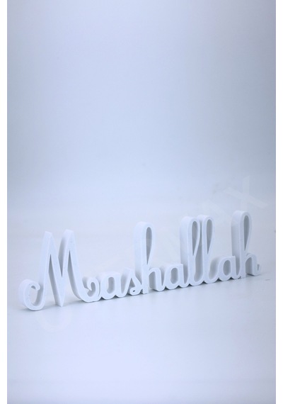 Mashallah Yazılı Dekoratif Masaüstü Biblo - Modern İslami Duvar Ve Masa Aksesuarı Mashallah Yazı - 836283627