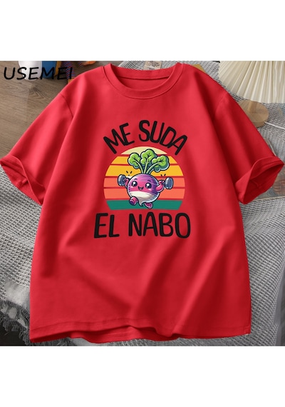 Flood Of Style Alf No Problem Graphic T Shirts Funny Cotton Short Sleeve Harajuku Mens Clothes Fashion O Enc Kırmızı