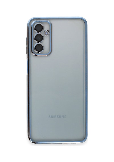 Samsung Galaxy M23 Uyumlu Kılıf Lensli Silikon - Açık Mavi