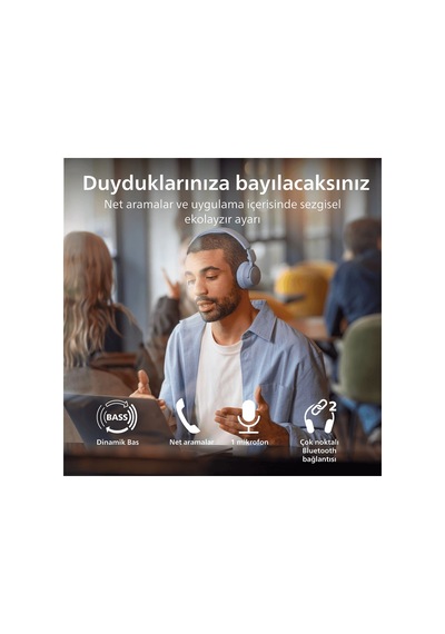 Philips TAH4000LB Bluetooth 6.0 Kablosuz Kulak Üstü Kulaklık
