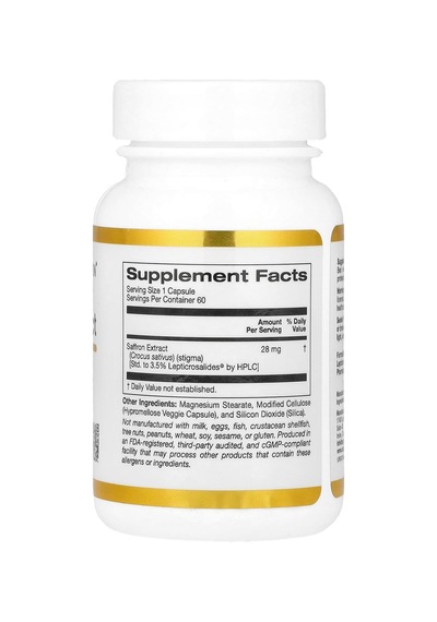 California Gold Nutrition Saffron Safran Extract With Affron , 2