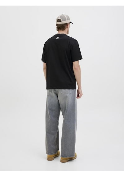Jack & Jones Erkek Ufc Lisansli Gögüs Baskili Tisört - Ufc - 12290261 Siyah