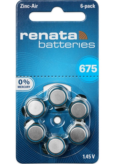 Renata 675 Numara 1.45 V İşitme Cihazı Pili 6 x 10'lu