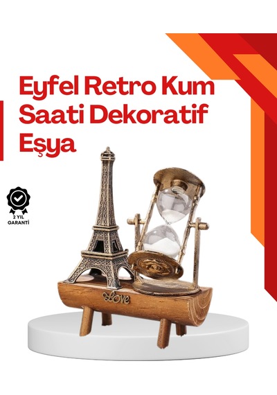 Masa - 184 - Üstü Ahşap Kum Saati Dekoratif, Dalı - Muratech - Ve Şık Yılbaşı