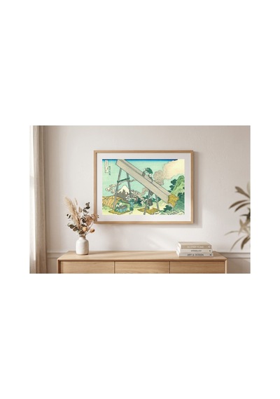Hokusai Totomi Dağlarında Çerçevesiz Poster 30x42 Cm A3 Tablo Japon Sanatı Duvar Dekoru