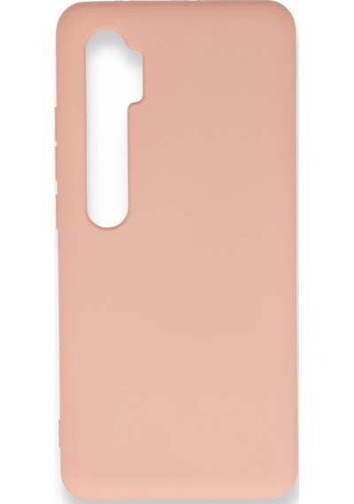 Xiaomi Mi Note 10 Lite İçi Kadife Kaplı Esnek Silikon Kapak Ryc/ Nano Lansman Pudra