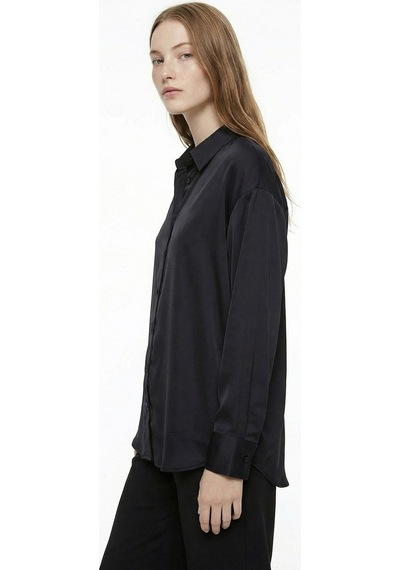 Fabrika Siyah Kadın Loose Fit Gömlek F6sl-gml0194