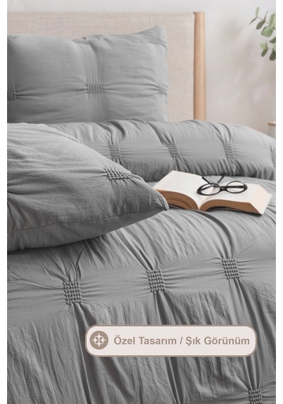 Elart Bianca Çift Kişilik Comfort Set Antrasit