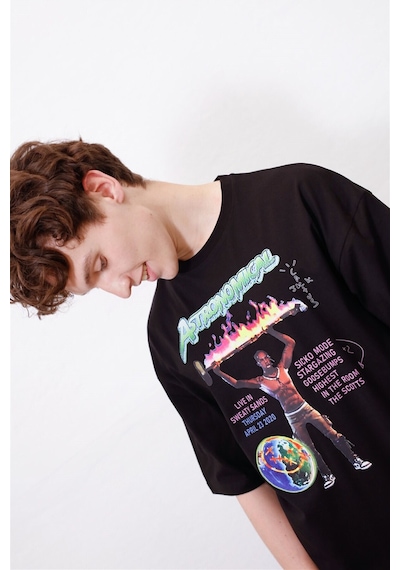 Flood Of Style Unisex Astronomical 2020 Siyah Tshirt