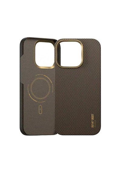 Mr. Gorilla İphone 16 Pro Max Uyumlu Magsafe Destekli Slim Karbon Fiber Tasarım Sert Kılıf Gold