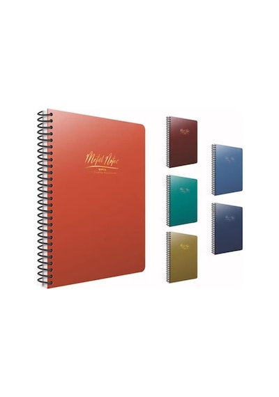 Gıpta Metal Notes Defter Spiralli Plastik Kapak A4 100 Yaprak Kareli