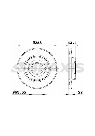 Ford Fiesta 5 Fren Diski On 2003-2008 Braxıs Ae0004 2adettir