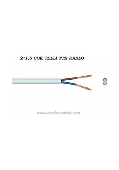 50 Metre 2x1,5 Cca Ttr Elektrik Kablosu