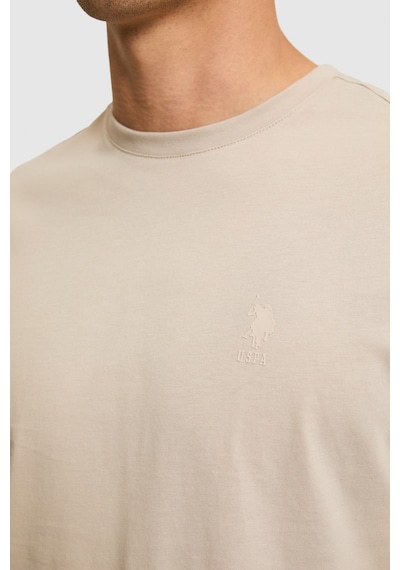 U.S. Polo Assn. U.s. Polo Assn. Erkek Taş Tişört Basic 50326953-vr049 Taş Rengi