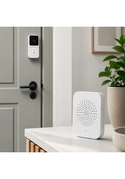 Hd Görüntülü Akıllı Wi-fi Kapı Zili Beyaz Çift Yönlü Sesli Kamera Sistemi