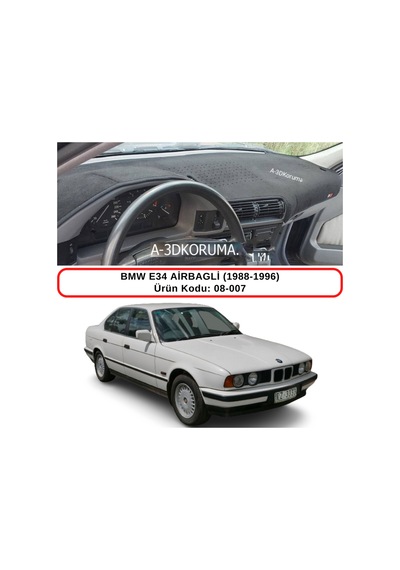 BMW E34 AİRBAGLİ (1988-1996) TORPİDO KORUMASI / HALISI / ÖRTÜSÜ / KILIFI
