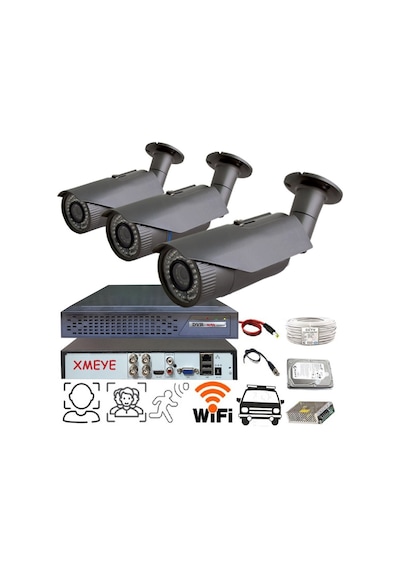 3 Lü Araç,yüz,insan Ve Hareket Algılayan 5 Mp Lens 1080p 42 Irled Güvenlik Kamera Seti Bs242 3 Lü Araç,yüz,insan Ve Hareket Algılayan 5 Mp Lens 1080p 42 Irled Güvenlik Kamera Seti Bs242