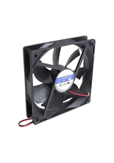 12 cm 12 volt fan 2 pin giriş 12 volt 12 cm fan 120x120x25mm