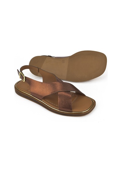 Ziya Kadın Hakiki Deri Sandalet 1511032z11500 Bronz 1511032z11500 325 36