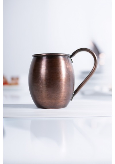 Cuvesta Modern El Yapımı Modern Bakır Bardak Oksit Renk 8x10cm