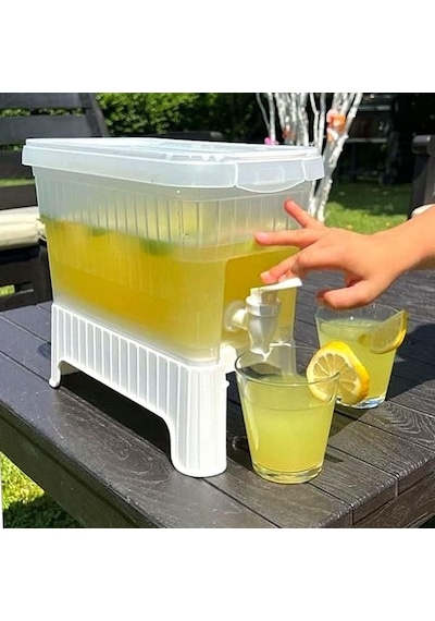 Lexroo 4 Litre Musluklu Ve Ayaklı Buzdolabı İçi Su Sebili, Su Sebili, Limonata, Portakal Suyu