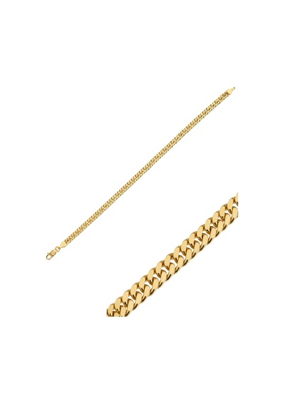 14 Ayar Altın Gurmet Zincir Bileklik 4 Mm Sarı